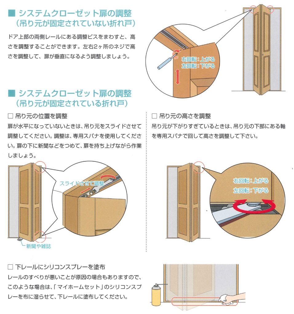 一条工務店 メンテナンス】クローゼット扉の調整方法は？ - 一条工務店 メンテナンスQ＆A