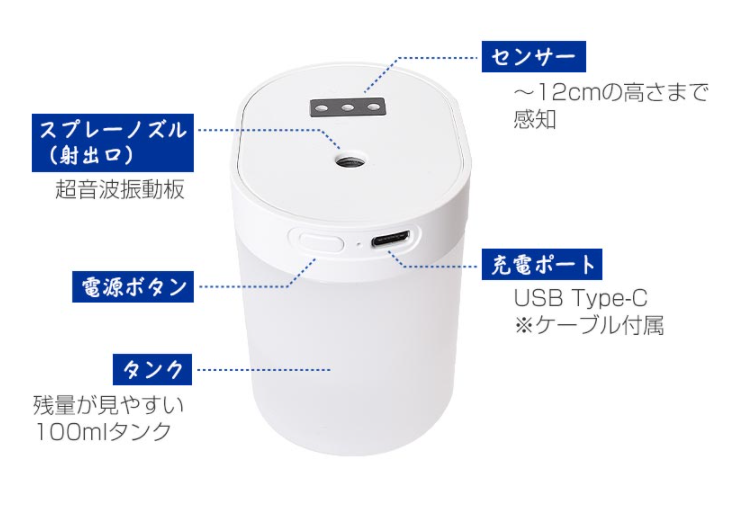 手をかざすだけで消毒できる!!『センサー式消毒ミストディスペンサー』をご紹介!!